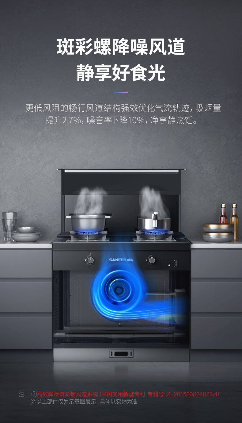 帥豐J2靈耀蒸烤獨立集成灶