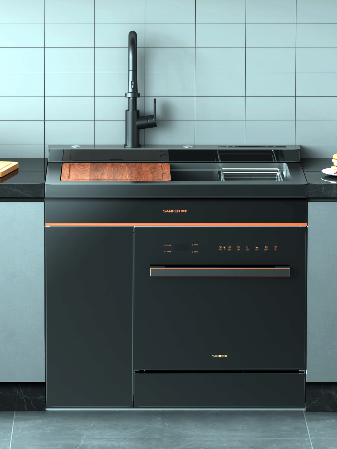 老廚房改造大變樣，帥豐集成灶+洗碗機集成水槽就是這么神！