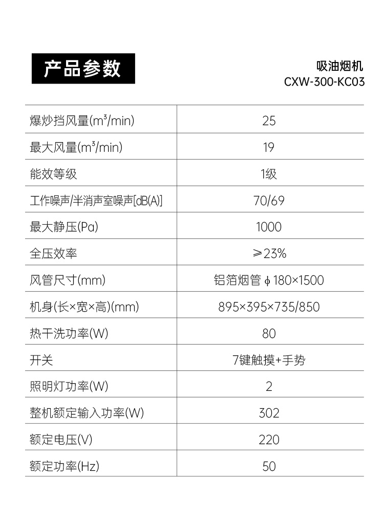 帥豐KC03上排煙機煙機灶具