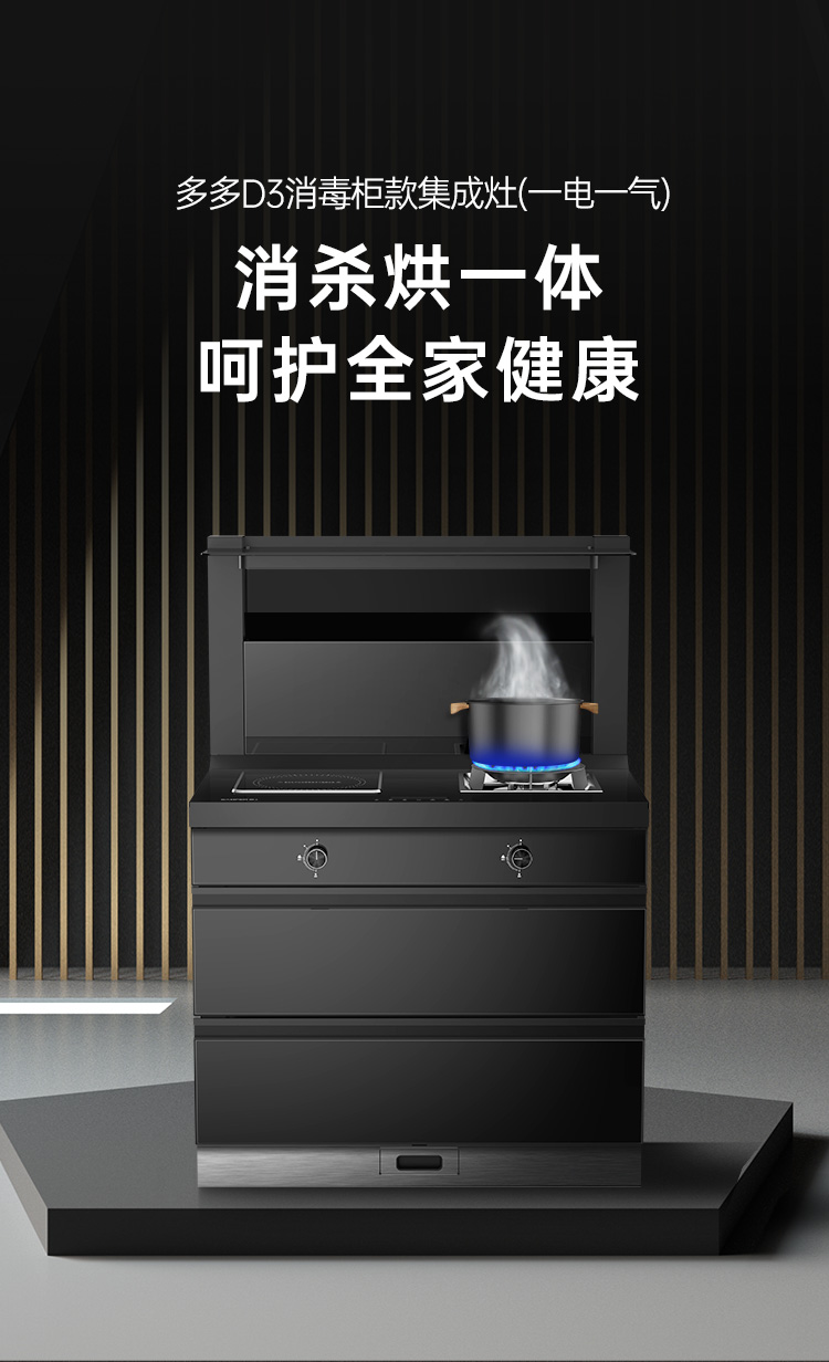 帥豐D3消毒柜（一氣一電）集成灶