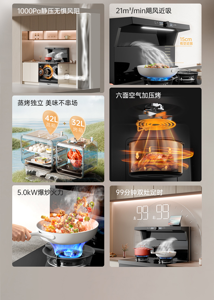 帥豐V6ZK-90蒸烤獨(dú)立集成灶