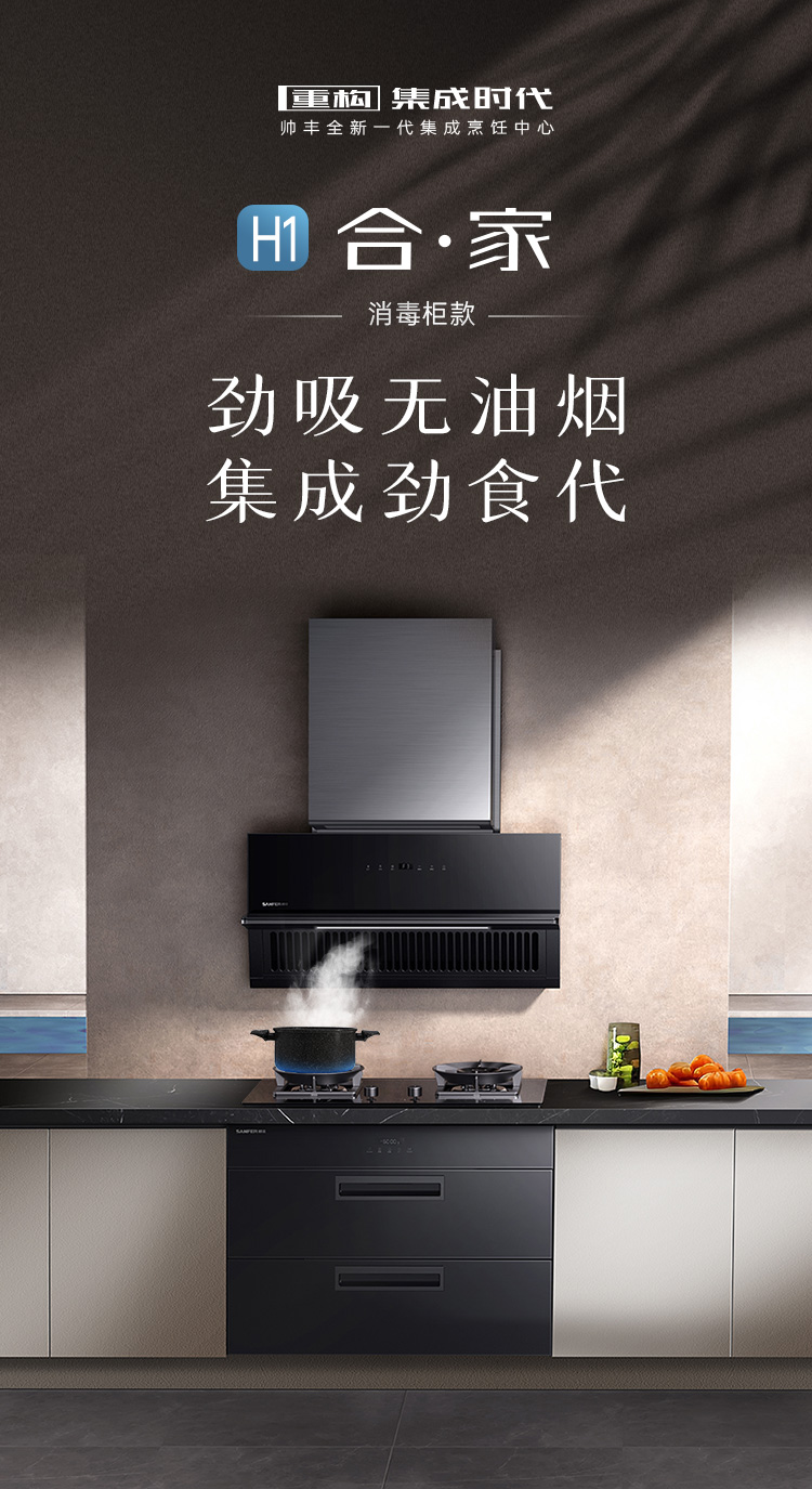 帥豐H1 合·家 消毒柜款集成烹飪中心