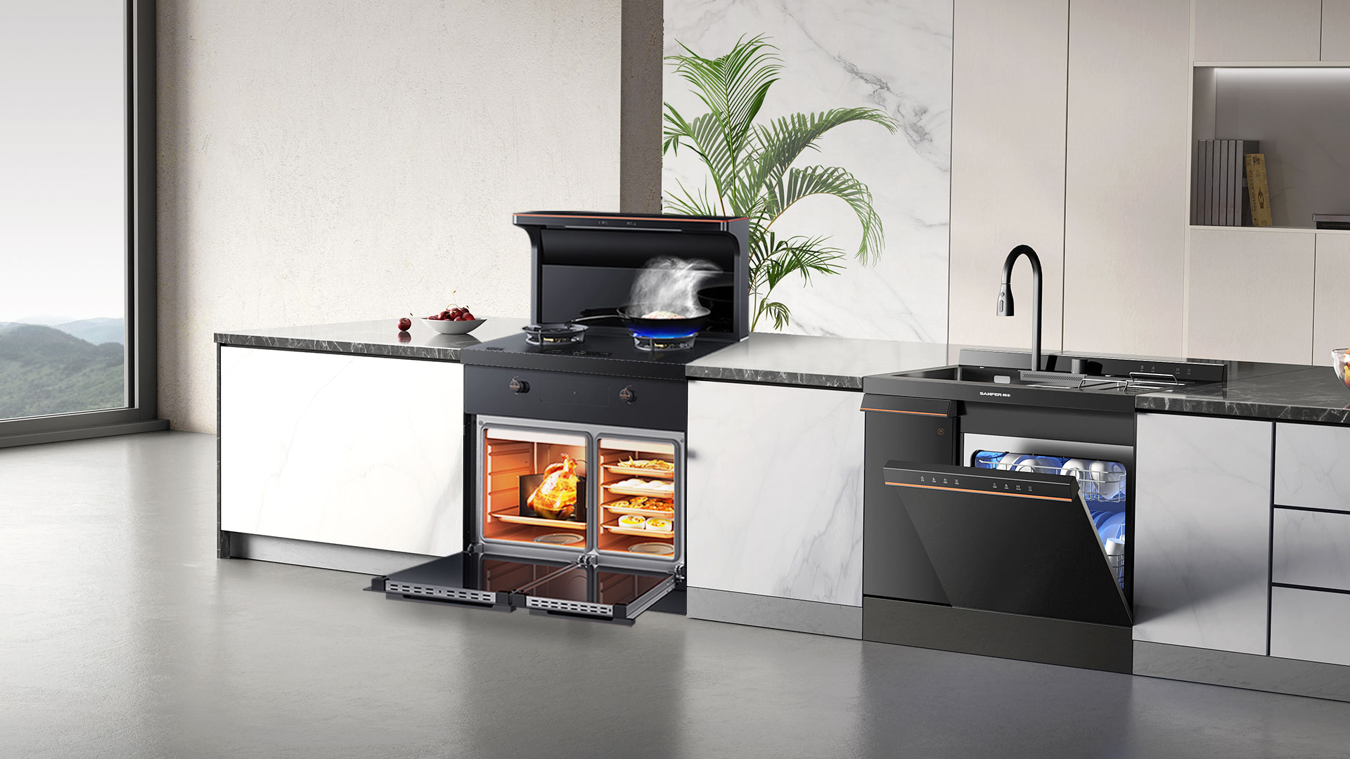 廚房新標(biāo)配，帥豐有1套！集成灶+集成水槽滿足廚房所有需求！