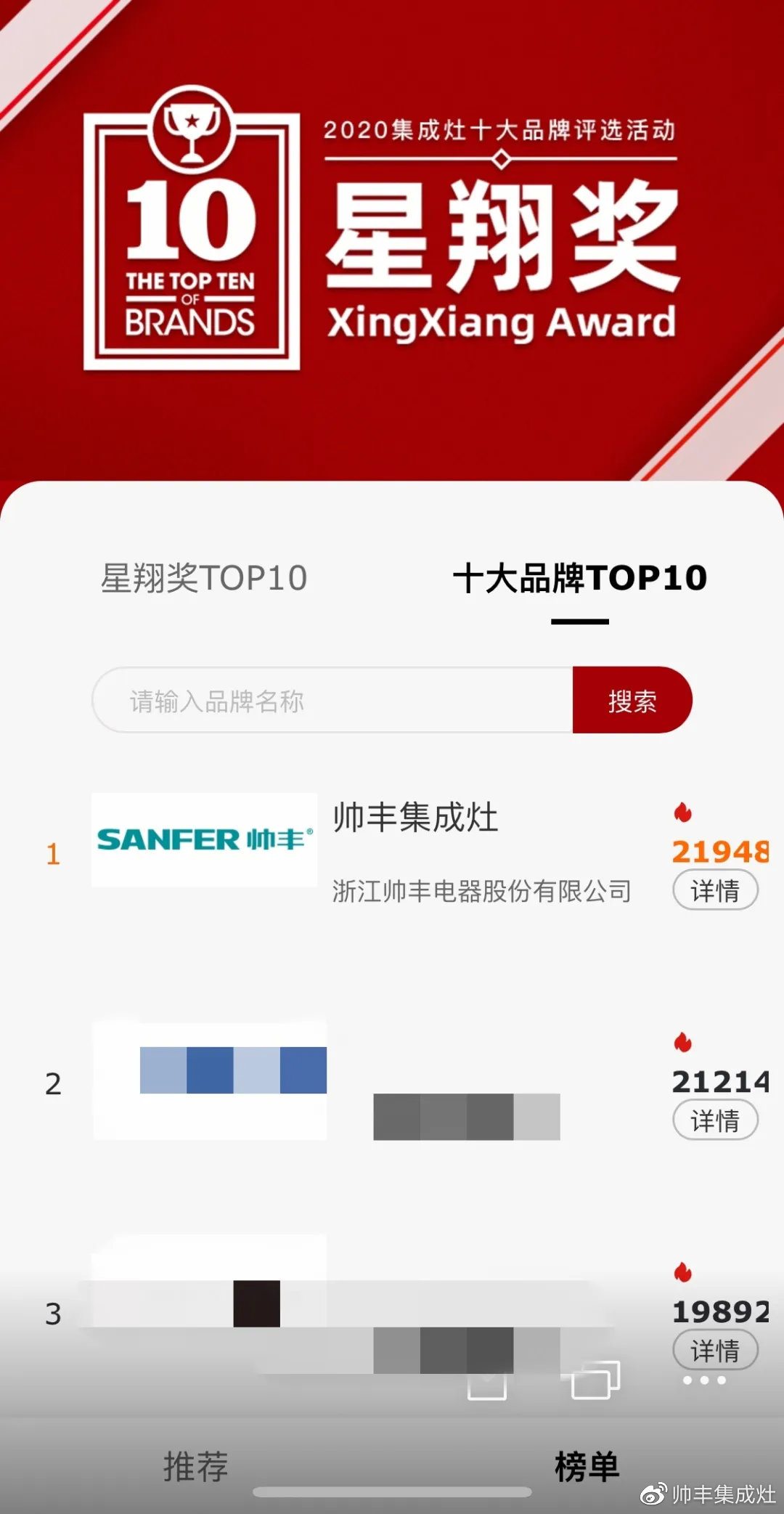 2020集成灶十大品牌即將揭榜，期待帥豐好成績！